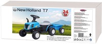Jamara - Ride-on Tractor New Holland with Trailer blue 6V-2