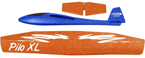Jamara - Pilo XL Foam Hand Launch glider EPP wing orange fuselage blue-3