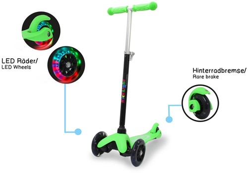 Jamara - KickLight Scooter green