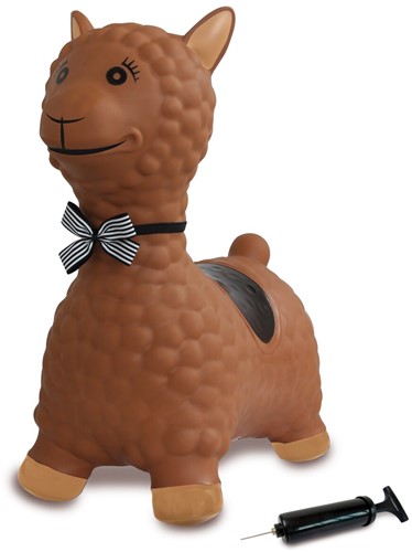 Jamara - Bouncing Animal  Lama brown with pump-3