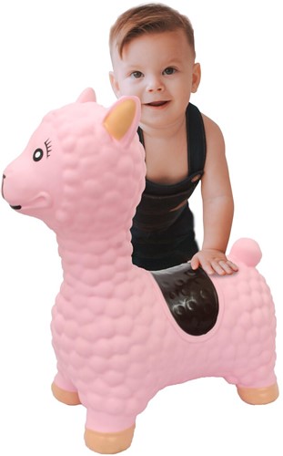 Jamara - Bouncing Animal  Lama pink with pump
