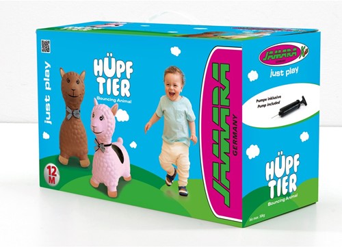 Jamara - Bouncing Animal  Lama pink with pump-2