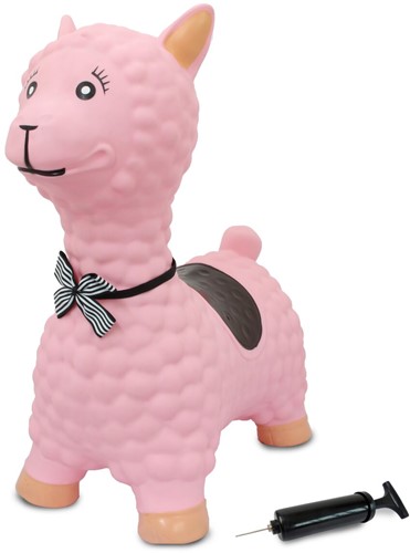Jamara - Bouncing Animal  Lama pink with pump-3