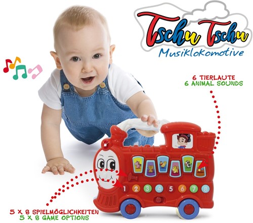Jamara - Train with music Tschu Tschu red