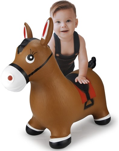 Jamara - Bouncing animal horse brown with pump