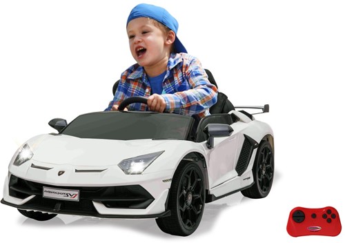 Jamara - Ride-on Lamborghini Aventador SVJ white 12V 2,4GHz