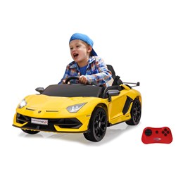 Jamara - Ride-on Lamborghini Aventador SVJ yellow 12V 2,4GHz