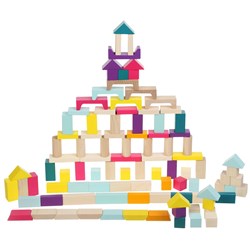 Jamara - Wooden Toys Kidiwood Kidiwood Wooden blocks Construction kit 100pcs.