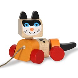 Jamara - Wooden Toys Kidiwood Walk-a-long cat