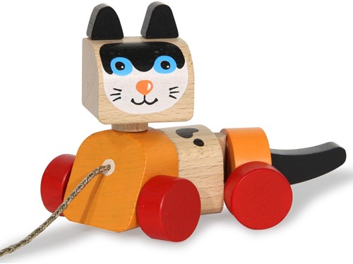 Jamara - Wooden Toys Kidiwood Walk-a-long cat