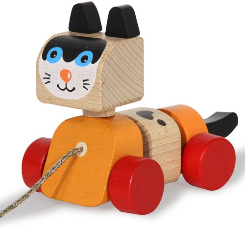 Jamara - Wooden Toys Kidiwood Walk-a-long cat-3
