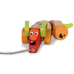 Jamara - Wooden Toys Kidiwood Sausage dog (Push and Pull)