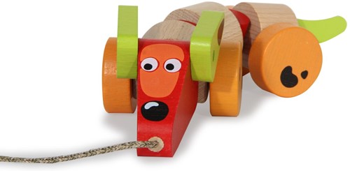 Jamara - Wooden Toys Kidiwood Sausage dog (Push and Pull)