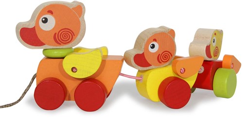 Jamara - Wooden Toys Kidiwood Walk-a-long traveling Ducks 3pcs.-3