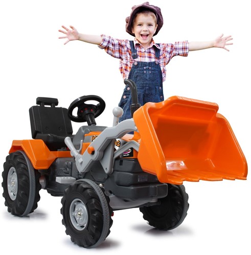 Jamara - Pedal tractor with loader Power Drag orange