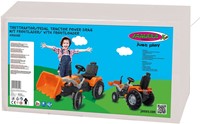 Jamara - Pedal tractor with loader Power Drag orange-2