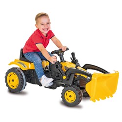 Jamara - Pedal tractor with loader Strong Bull yellow