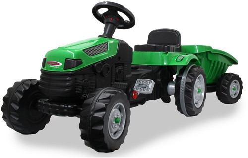Jamara - Pedal tractor with trailer Strong Bull green-3