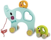 Jamara - Wooden Toys Kidiwood Pull after elephant familiy 3 parts