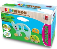Jamara - Wooden Toys Kidiwood Pull after elephant familiy 3 parts-2