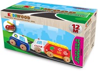 Jamara - Wooden Toys Kidiwood Shape sorter emergency vehicles 4 parts-2