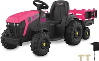 Jamara - Ride-on Traktor Super Load with trailer pink 12V-3
