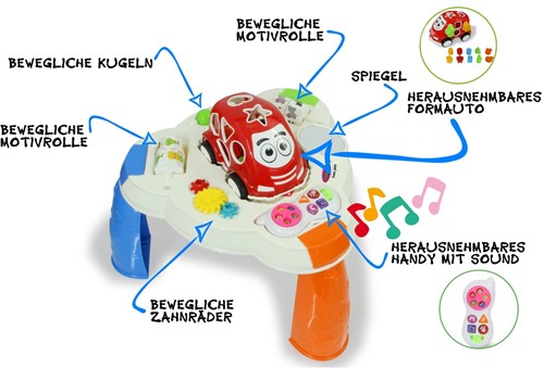 Jamara - Play table with shaped car and cell phone