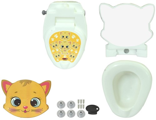 Jamara - My small Toilet Cat with flush sound and Toilet paper holder-3
