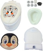 Jamara - My little toilet penguin with flushing sound and toilet paper holder-3