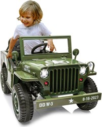 Jamara - Ride-on Jeep Willys MB Army green 12V