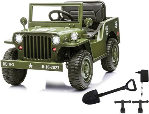 Jamara - Ride-on Jeep Willys MB Army green 12V-3