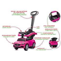Jamara - Push-Car Mercedes-Benz C-Class pink 3in1