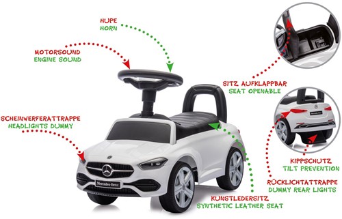 Jamara - Push-Car Mercedes-Benz C-Class white
