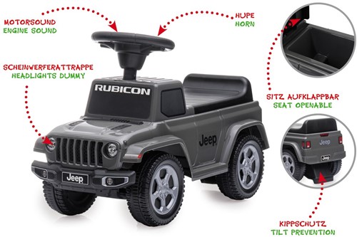 Jamara - Push-Car Jeep® Gladiator grey