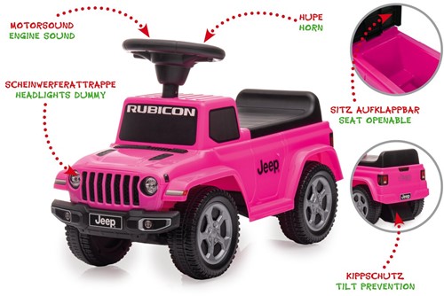 Jamara - Push-Car Jeep® Gladiator pink