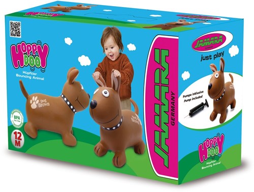 Jamara - Bouncing Animal Dog Brown with pump-2