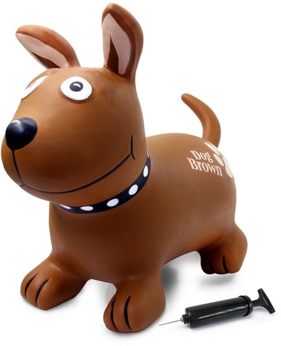 Jamara - Bouncing Animal Dog Brown with pump-3