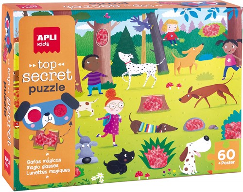 APLI - Puzzel Top Secret Honden (60 stuks)