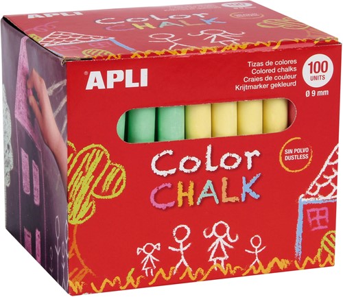 APLI - Krijt Assortie 100 stuks