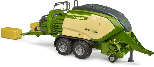 Bruder Krone BigPack 1290HDP VC met 2 hooibalen-2