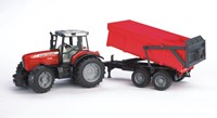 Bruder Massey Ferguson Tractor 7480 met aanhanger
