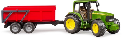 Bruder John Deere tractor 6920 met kiepaanhanger-2