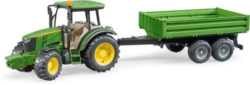 Bruder John Deere tractor 5115 M met aanhanger