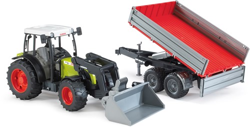 Bruder Claas Nectis tractor 267 F met Frontlader en kiepwagen