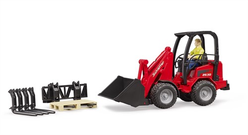 Bruder Schäffer 2034 wiellader met figuur en accessoires-2
