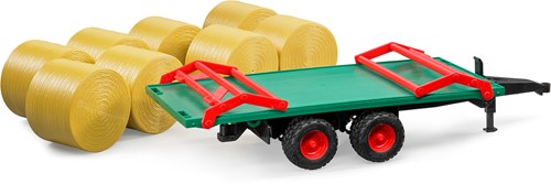 Bruder Balentransport aanhanger met 8 ronde balen-2