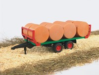 Bruder Balentransport aanhanger met 8 ronde balen-3