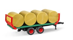 Bruder Balentransport aanhanger met 8 ronde balen