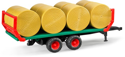 Bruder Balentransport aanhanger met 8 ronde balen