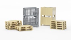 Bruder Accessoire: Logistiek set - pallets en kisten